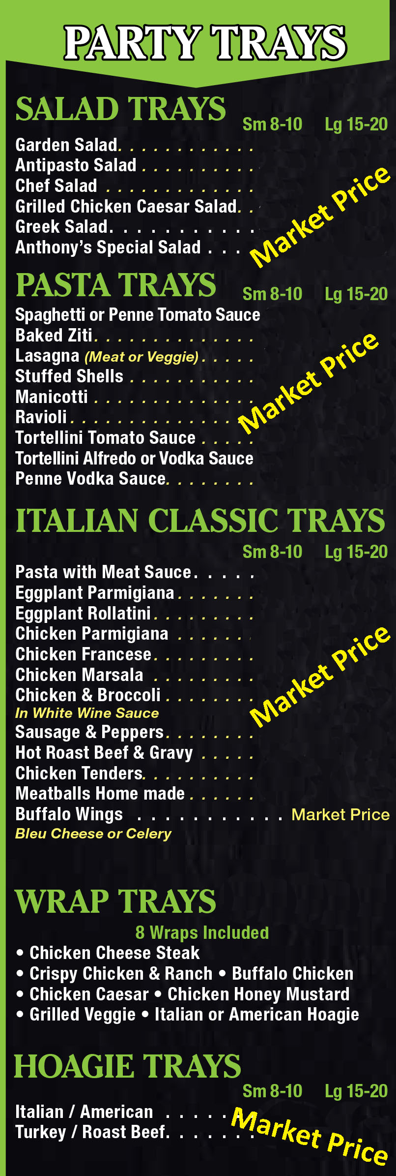 Our Catering Menu